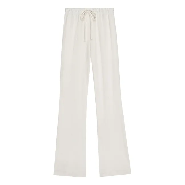 Wide Led Sweater Trousers | Cream