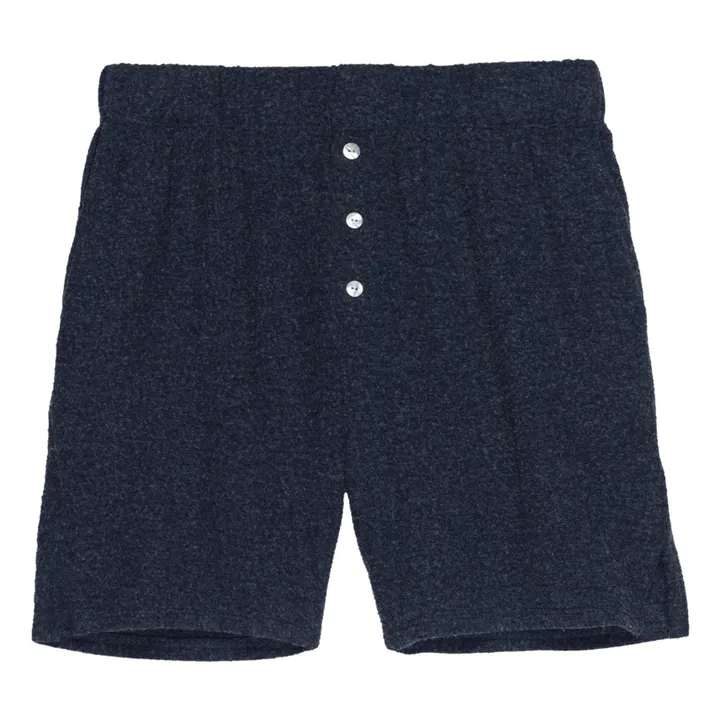 Henley Sweater Shorts | Navy blue- Product image n°0