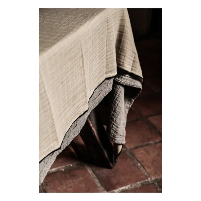 Organic Cotton Muslin Tablecloth | Sand