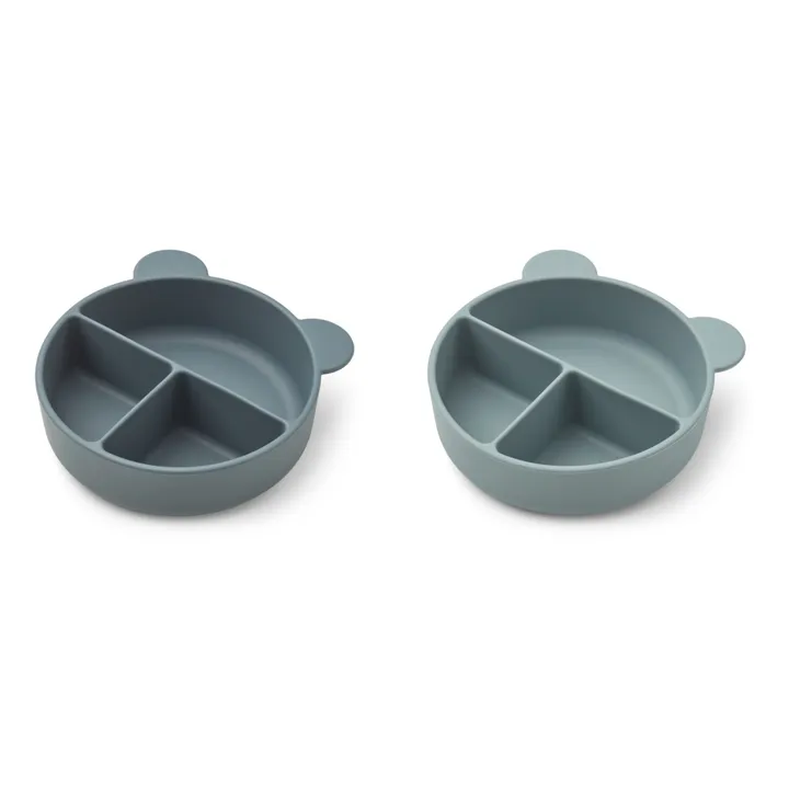 Connie Silicone Bowls - Set of 2 | Blue- Product image n°0