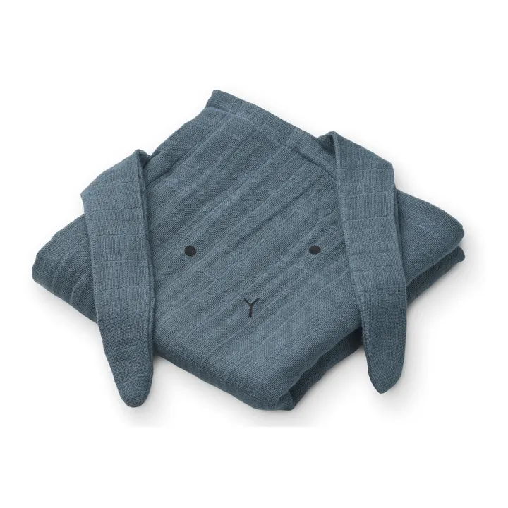 Hannah Organic Cotton Muslin Swaddling Cloths - Set of 2 | Blue- Product image n°0