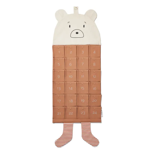 Calendario dell'Avvento, modello: Klaus, in cotone bio | Rosa antico