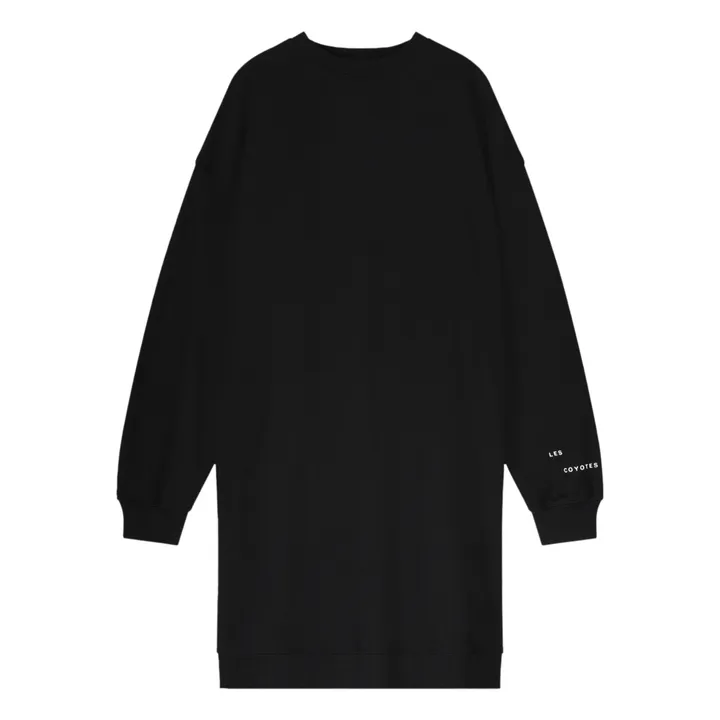 Vestido sudadera con cuello desmontable Evy | Negro- Imagen del producto n°6