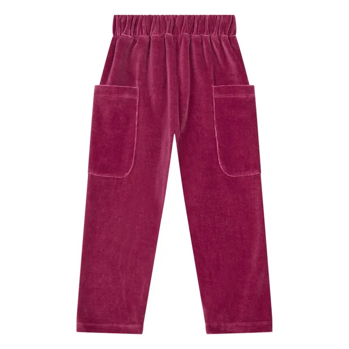Joe Organic Cotton Velvet Trousers | Purple- Product image n°0