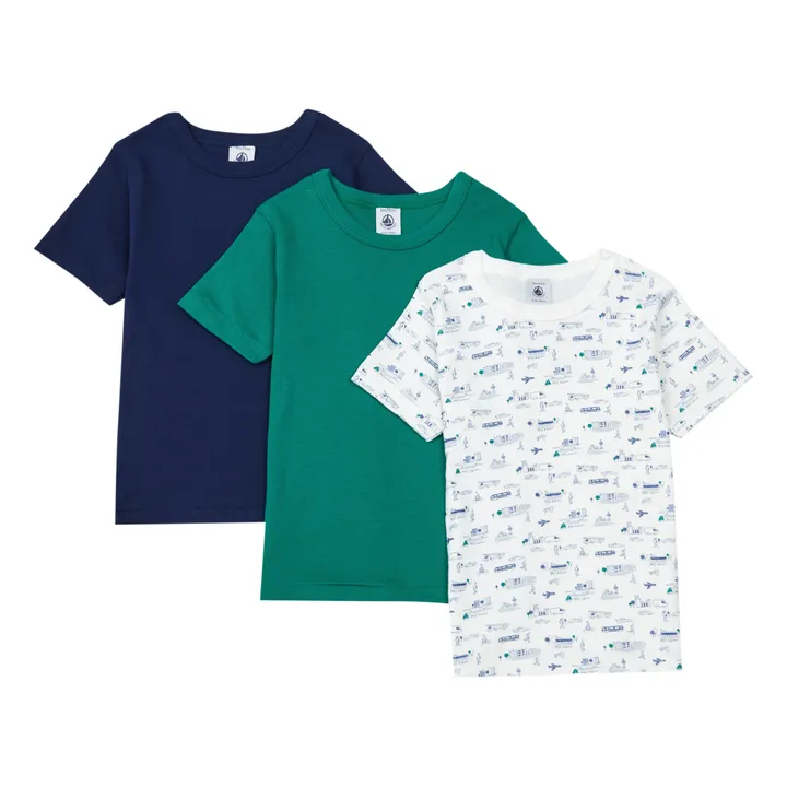 Lot 3 T-Shirts Citadins Coton Bio | Vert- Image produit n°0