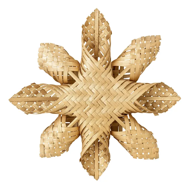 Raffia Snowflake Christmas Decoration | Gold