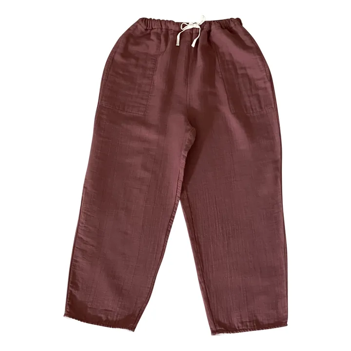 Pantalon Gaze de Coton Tavi | Rose- Image produit n°0