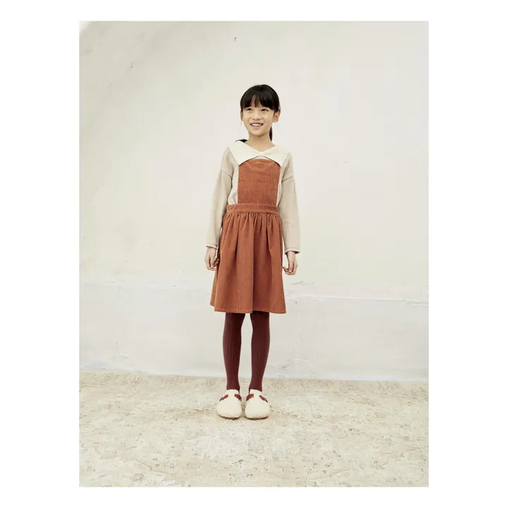 Corduroy Apron Dress | Rust- Product image n°1