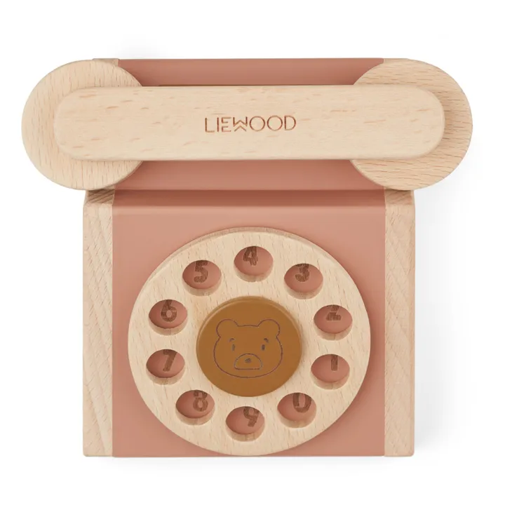 Selma Classic Wooden Telephone | Dusty Pink- Product image n°1