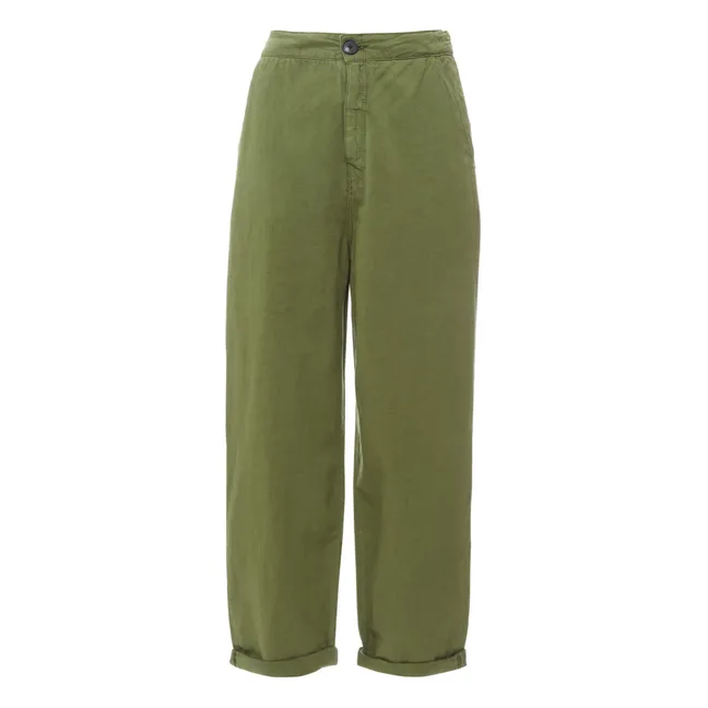 Pantaloni Pasop Cotone e lino - Collezione Donna  | Verde militare