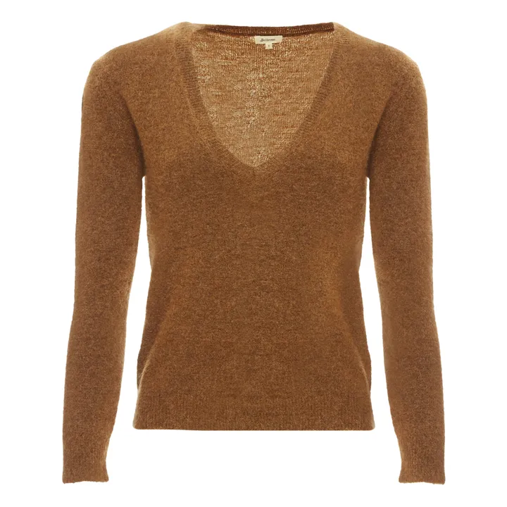 Geral Merino Wool and Kid Mohair Jumper - Women's Collection  | Caramel- Product image n°0