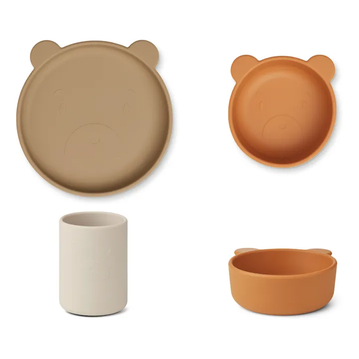 Cyrus Silicone Tableware 3-Piece Set | Beige- Product image n°0