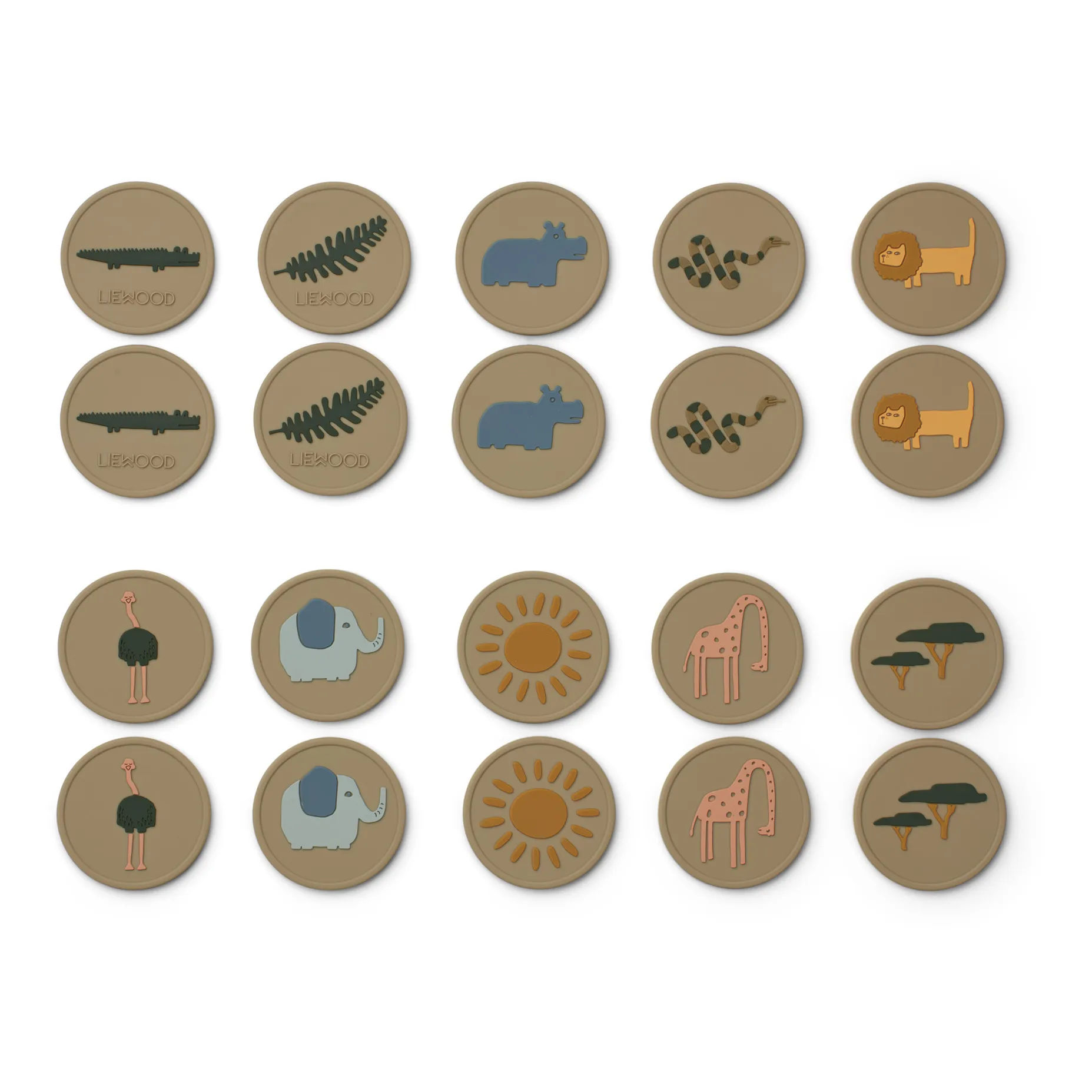 Liewood Brown Easton Silicone Memory Game