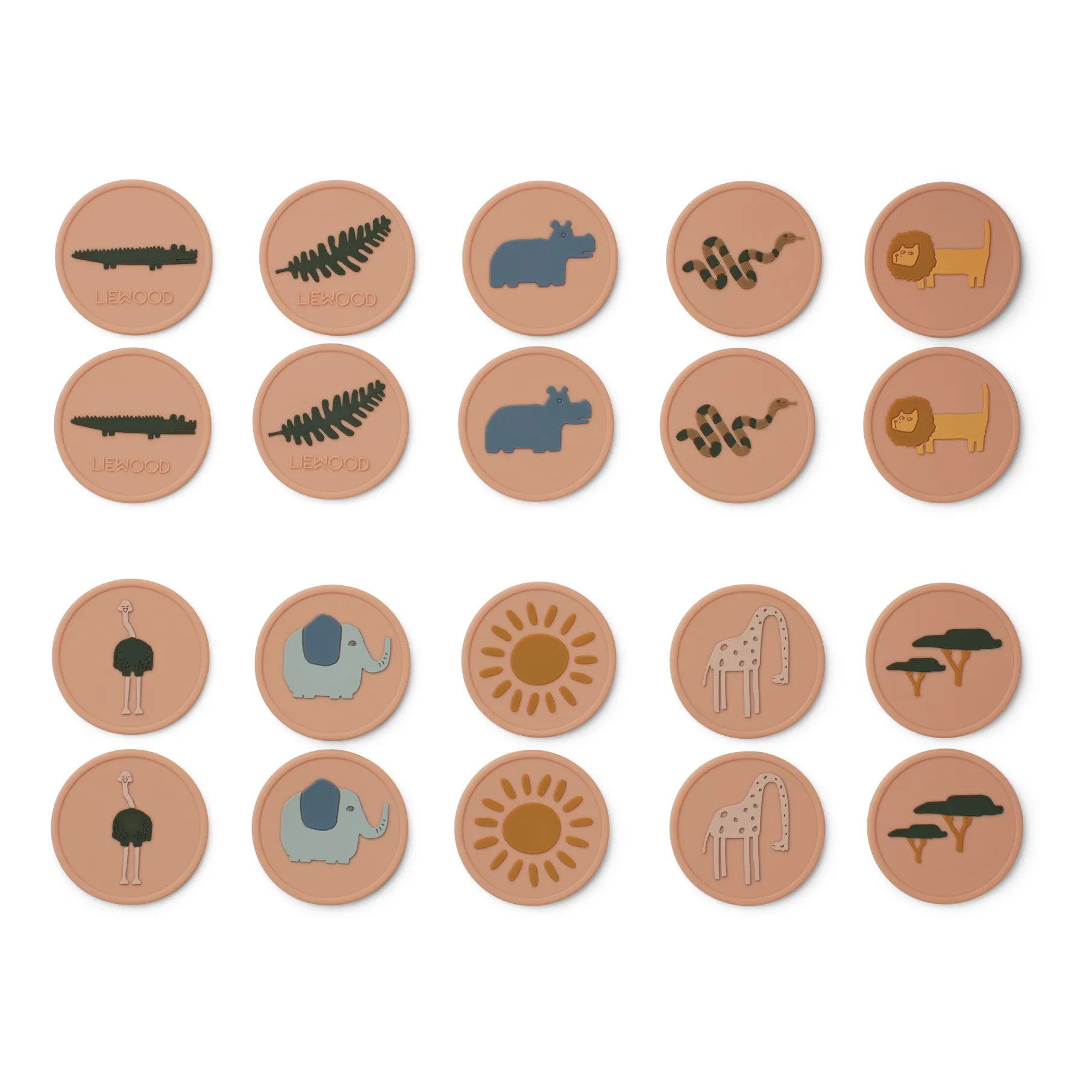 Liewood Dusty Pink Easton Silicone Memory Game