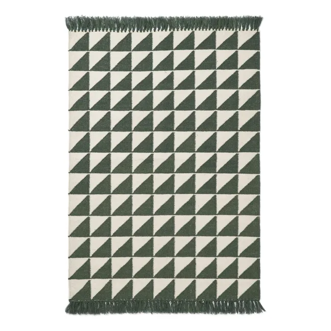 Tapis Berlin en laine et coton | Vert
