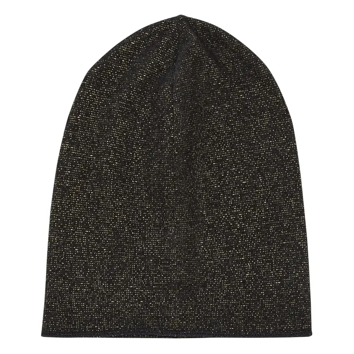 Lurex Knit Beanie | Charcoal grey- Product image n°0