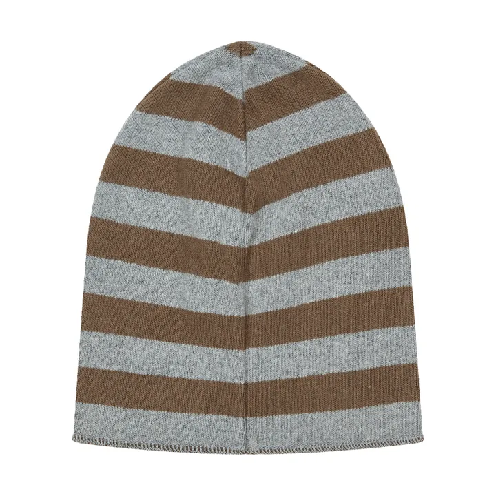 Striped Knit Beanie | Heather grey- Product image n°1