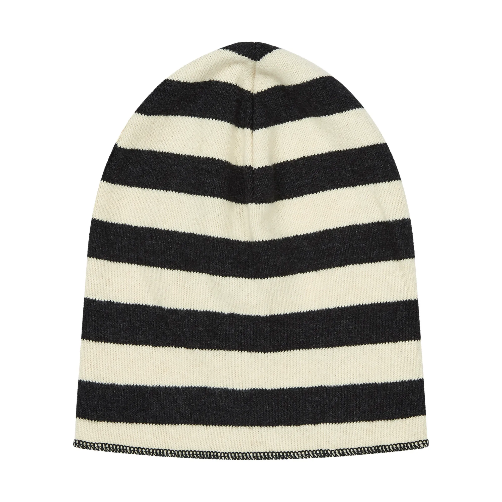Zhoe & Tobiah Ecru Striped Knit Beanie