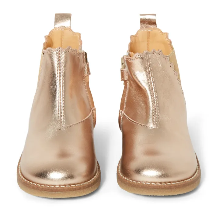Zip-Up Chelsea Boots | Gold- Product image n°3