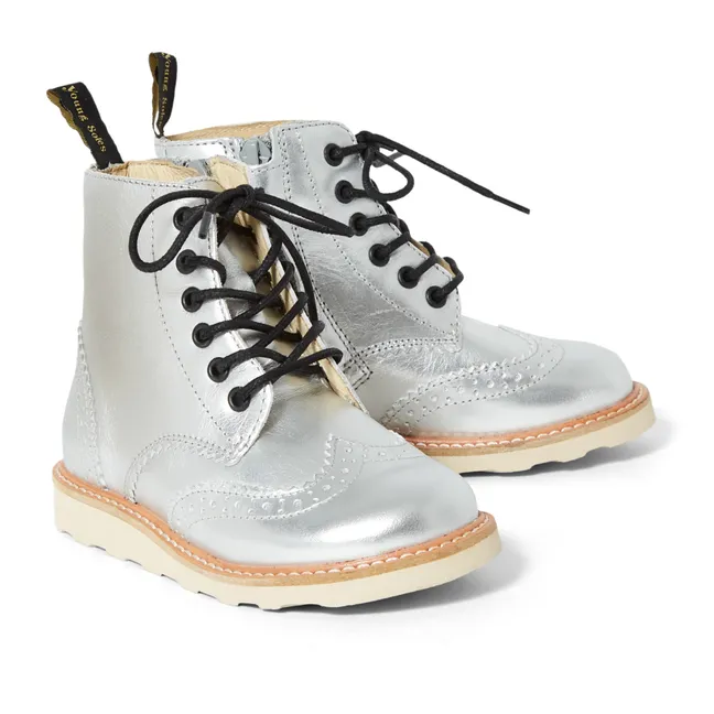 Sidney Zip-Up Boots | Silver