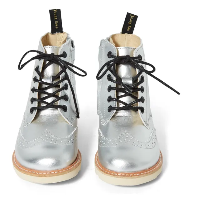 Sidney Zip-Up Boots | Silver