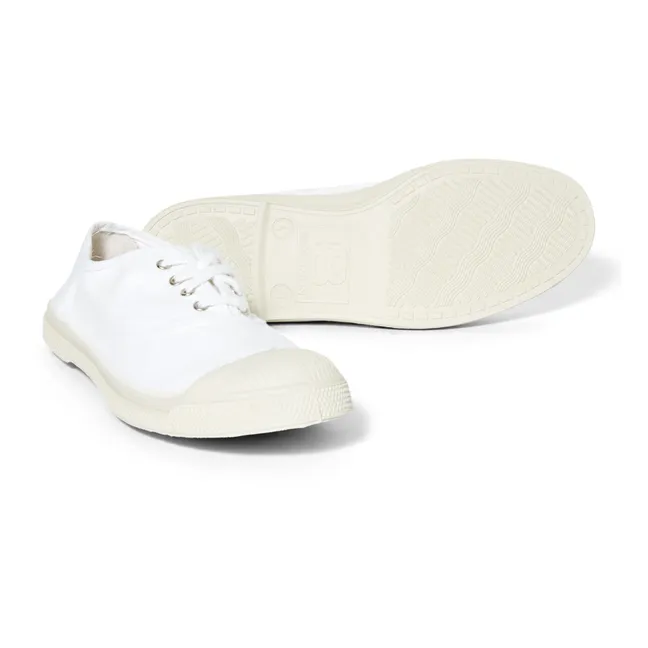 Lace-up Vegan Tennis Shoes | White