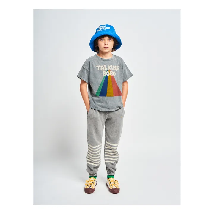 Exclusivo Bobo Choses x Smallable - Camiseta de algodón orgánico Talking Bobo | Gris- Imagen del producto n°2