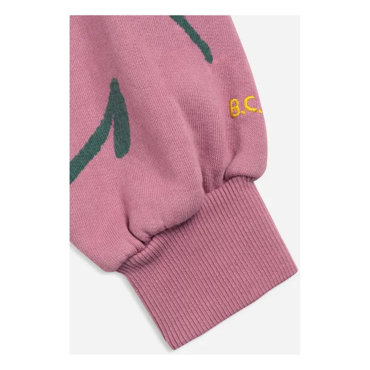 Exclusive Bobo Choses x Smallable -  Organic Cotton Cropped Tulip Sweatshirt | Mauve- Product image n°4