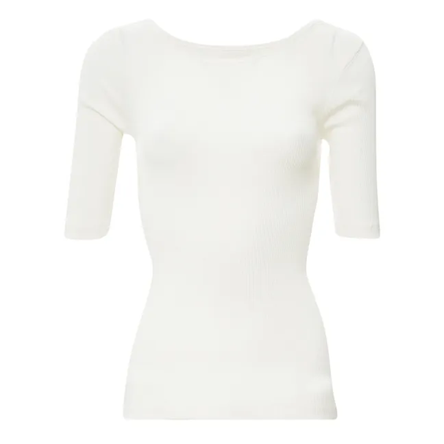 Camiseta de deporte de seda - Colección Mujer | Crema