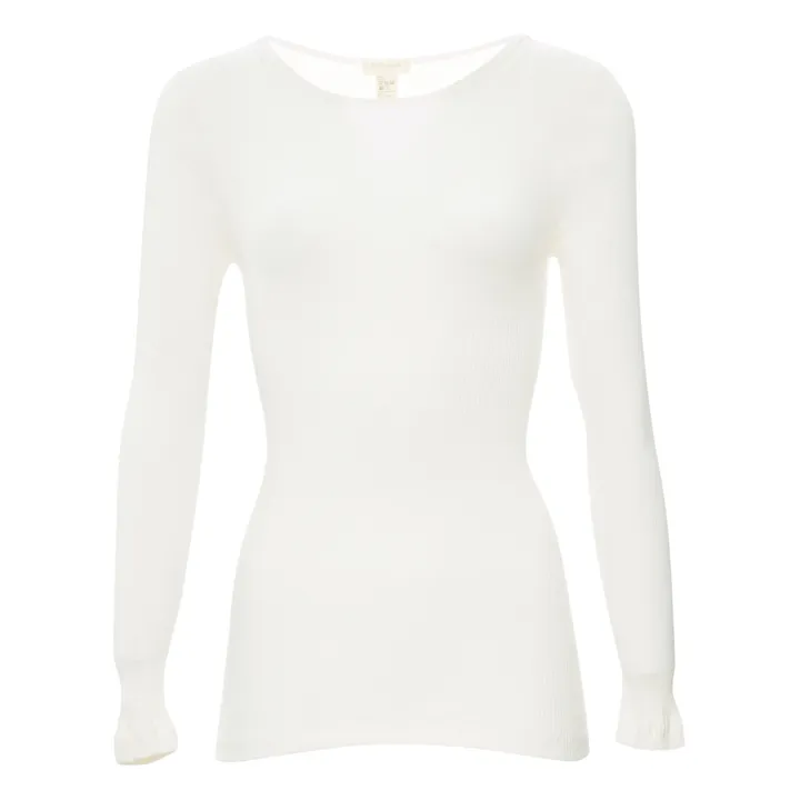 Gerda Silk T-shirt - Women’s Collection | Cream- Product image n°0