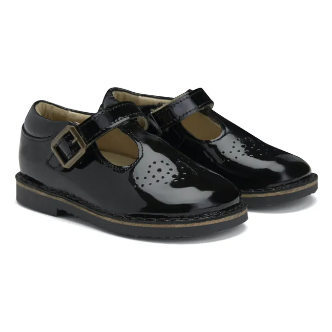 Babies Scratchs T-Bar Patent Penny  | Noir