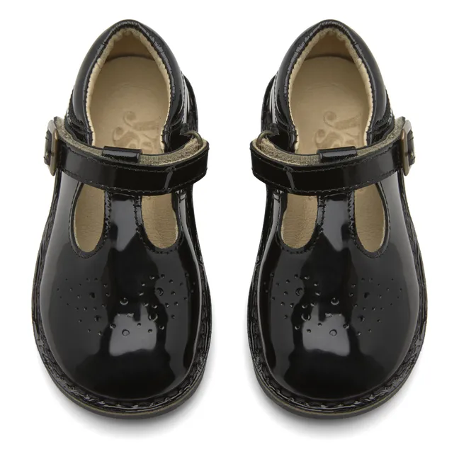 Babies Scratchs T-Bar Patent Penny  | Noir