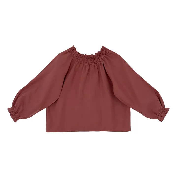 Nala Cotton Muslin Blouse - Women’s Collection  | Burgundy- Product image n°0