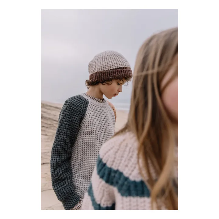 Three-Colour Jumper | Cream- Product image n°1