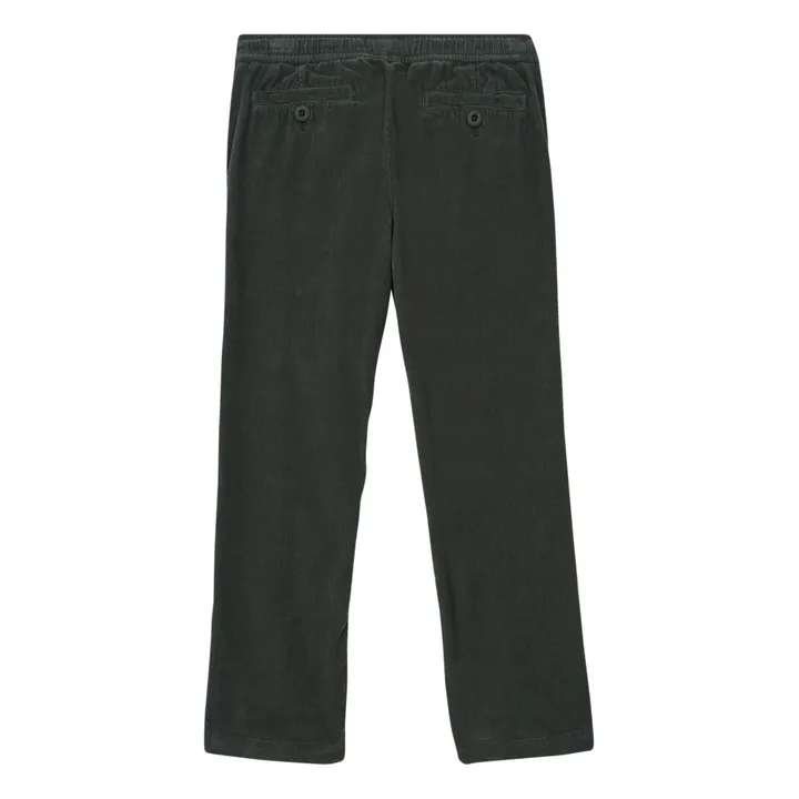 Gym Corduroy Trousers | Dark green- Product image n°1