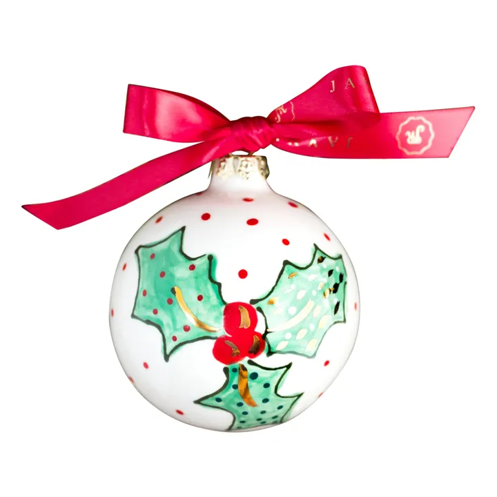 Holly Porcelain Christmas Bauble- Product image n°0