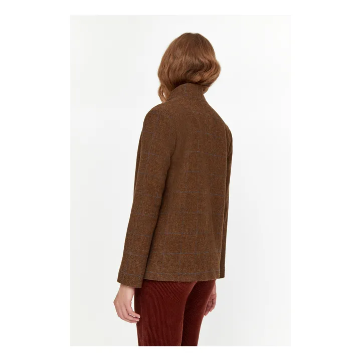 Georges Picture Wool Jacket | Chocolate- Product image n°2
