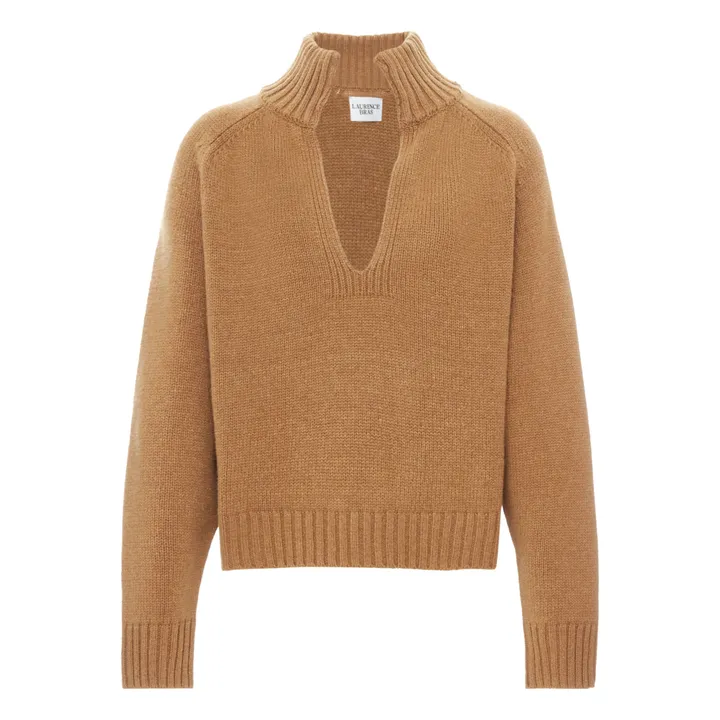 Jersey de lana merino Place | Camel- Imagen del producto n°0