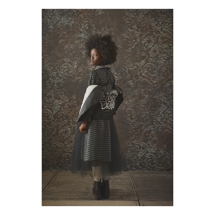 Fleece-Kleid Bio-Baumwolle Zweifarbig | Grau- Produktbild Nr. 3
