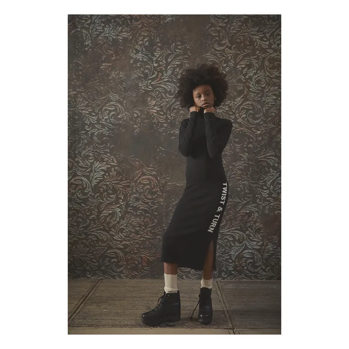 Robe Chaussette Tricot | Noir- Image produit n°3