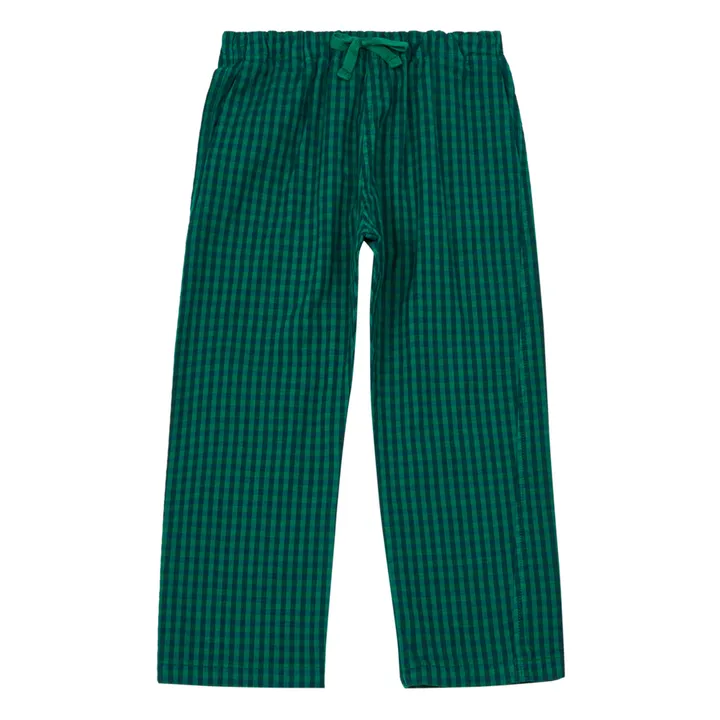 Pantaloni, motivo: quadrati, modello: Leda | Verde- Immagine del prodotto n°0