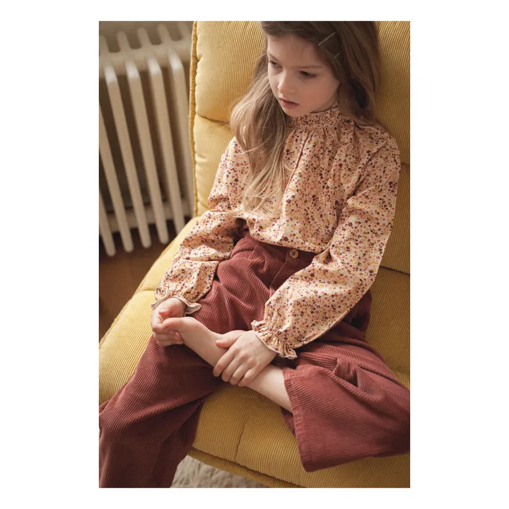 Pantalón de terciopelo Gaby | Rojo ladrillo- Imagen del producto n°1