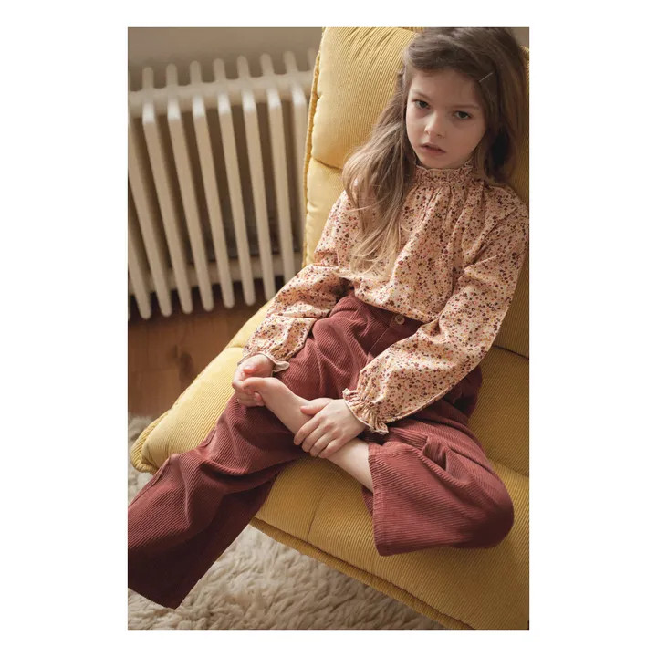 Pantalón de terciopelo Gaby | Rojo ladrillo- Imagen del producto n°2
