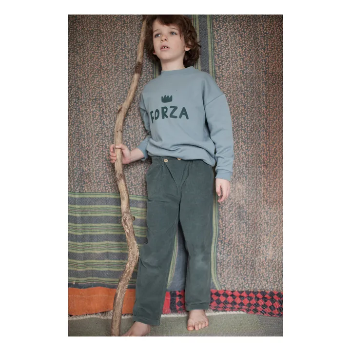 Pantaloni in velluto, modello: Marlito | Verde scuro- Immagine del prodotto n°1