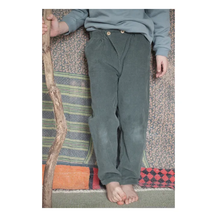 Pantaloni in velluto, modello: Marlito | Verde scuro- Immagine del prodotto n°2