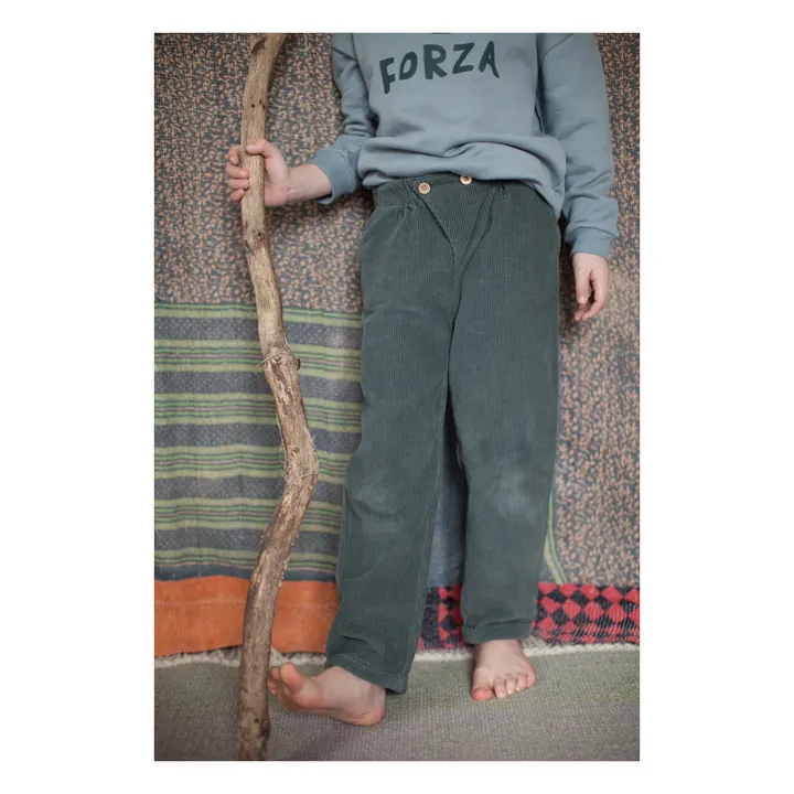Pantaloni in velluto, modello: Marlito | Verde scuro- Immagine del prodotto n°3