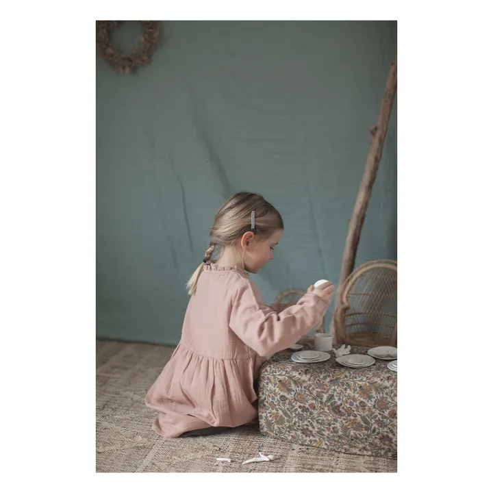 Vestido de gasa de algodón Margot | Rosa Palo- Imagen del producto n°6