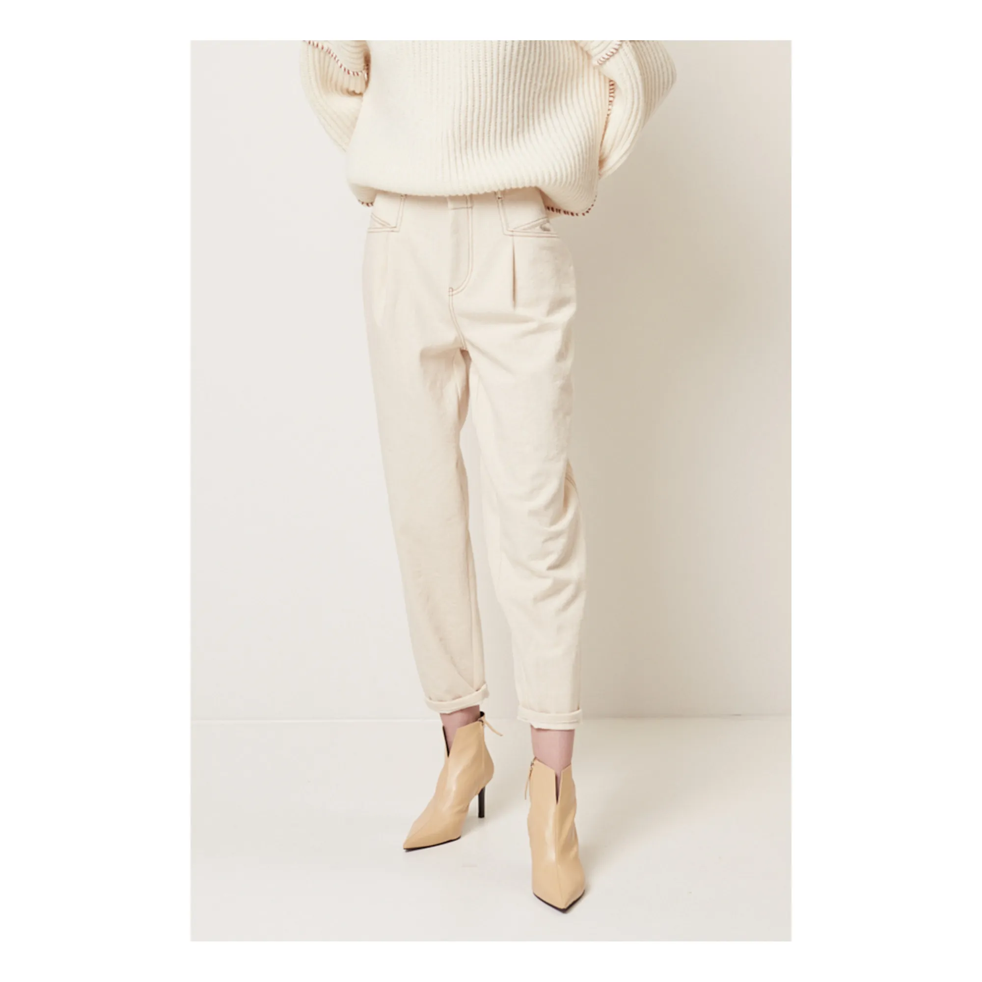 Jean Paris Surpiqures | Ecru- Image produit n°5