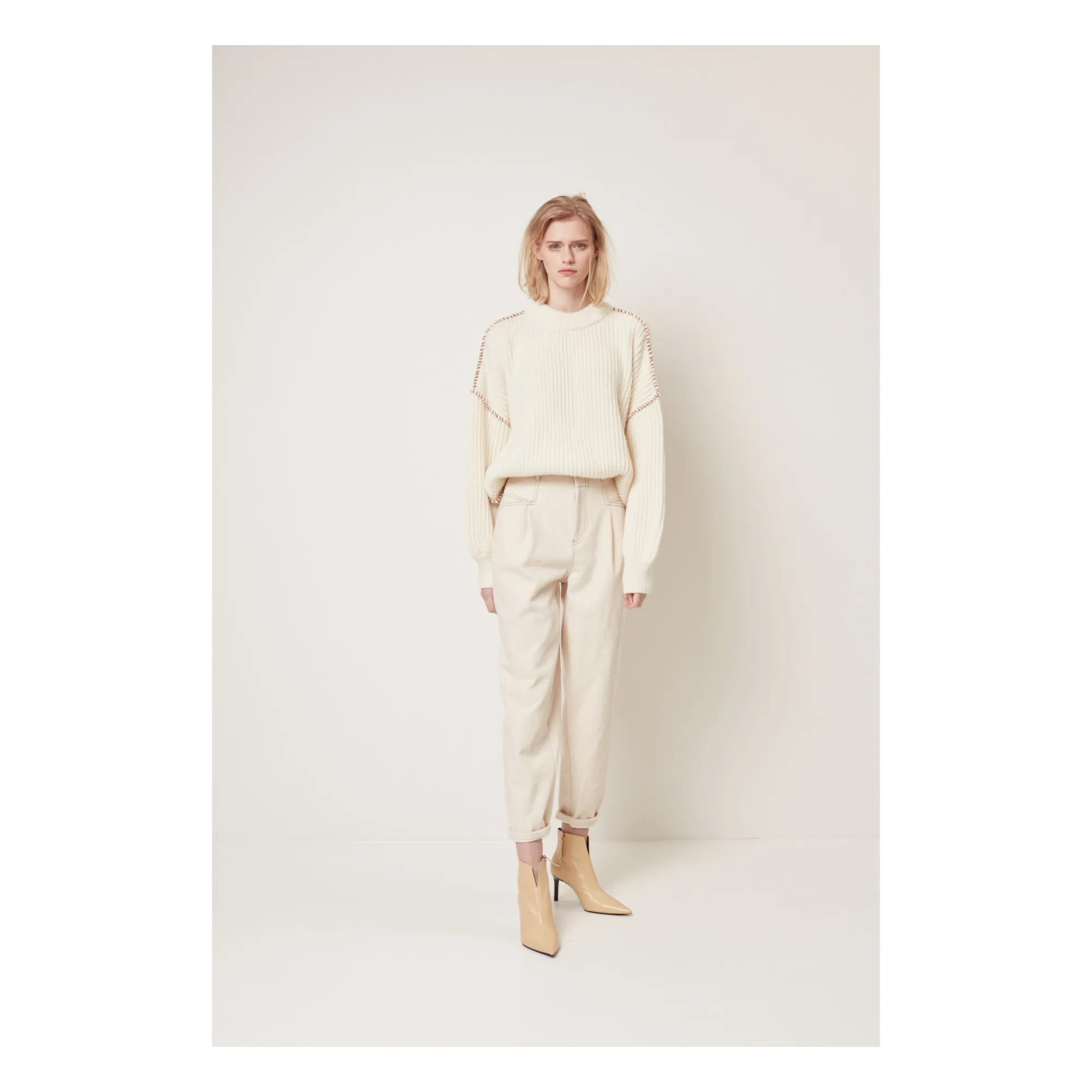 Jean Paris Surpiqures | Ecru- Image produit n°2