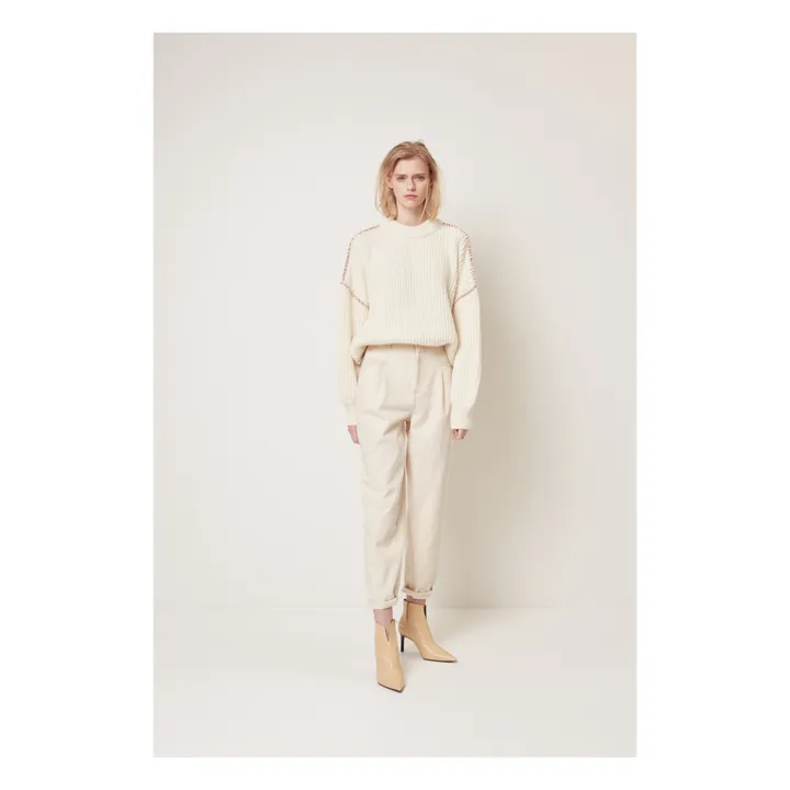 Jean Paris Surpiqures | Ecru- Image produit n°2